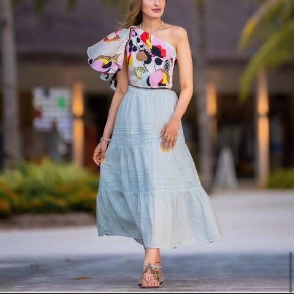 LAST ONE 🌺 NWT ZARA Asymmetrical Multicolored Top - Picture 12 of 16